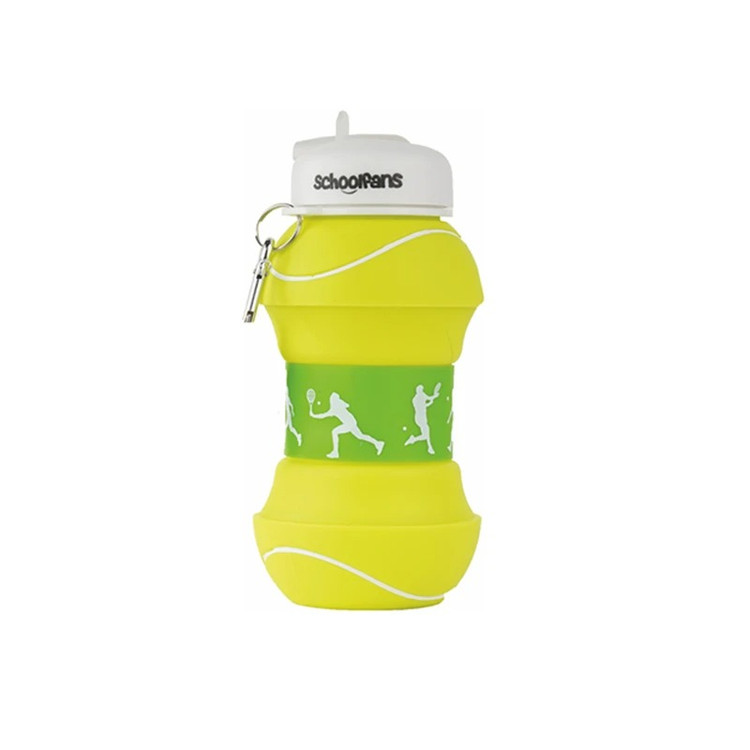 قمقمه سیلیکونی طرح توپ تنیس ۵۵۰ میلیلیتری با درپوش سفید